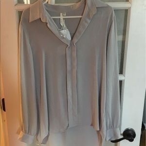Nordstrom Bellatrix Gray Blouse. Tags on